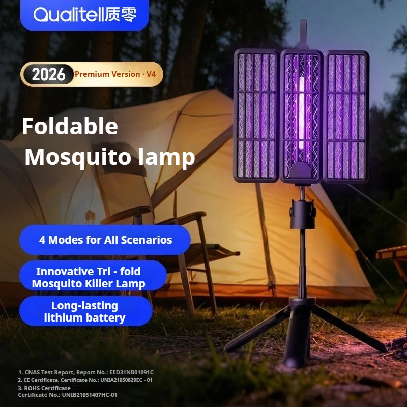 New Qualitell V3 Folding Electric Mosquito Killer Portable Charging Purple Light Home Outdoors Mosquito Repellent Lamp